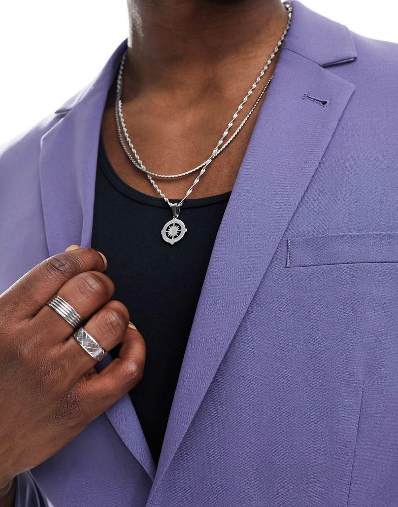 ASOS ASOS DESIGN skinny suit jacket in purple 5