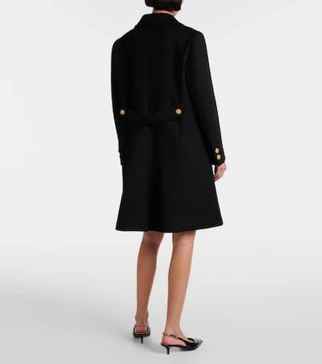 Gucci Double G embroidered wool coat 3