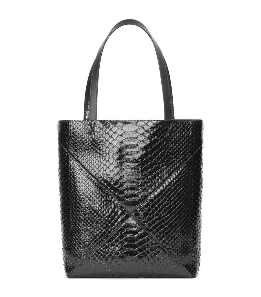 Loewe Large Snakeskin Puzzle Fold Tote Bag 1