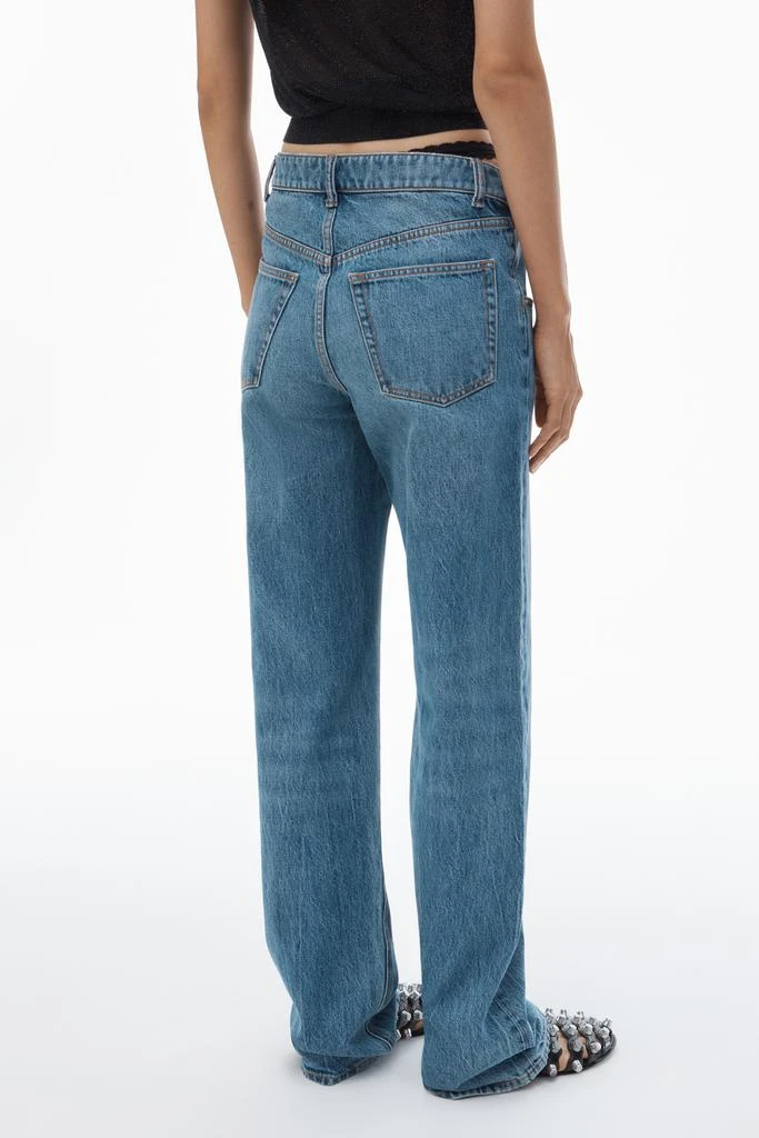 Alexander Wang Pre-Styled Denim Jeans with Asymmetrical Lace Waistband 5