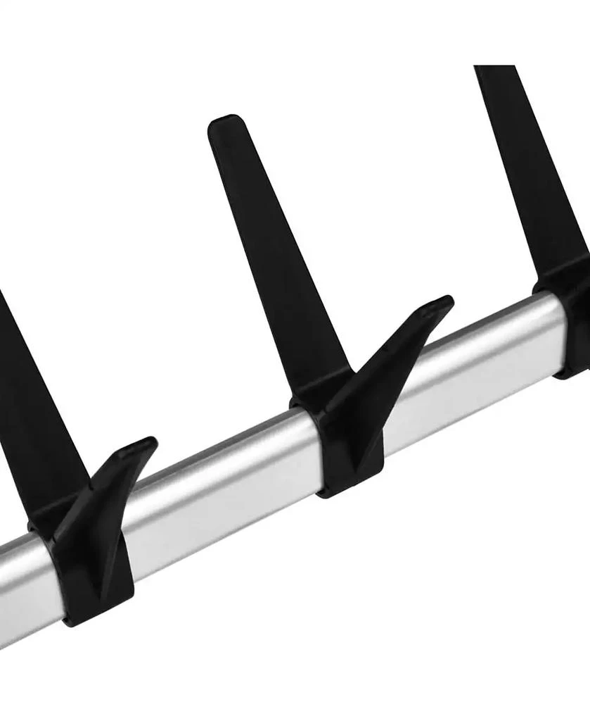 vidaXL Telescopic Shoe Rack with Rods Aluminum 9