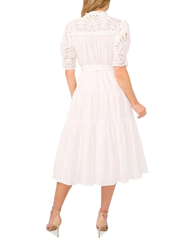 CeCe Eyelet Trim Midi Dress 2