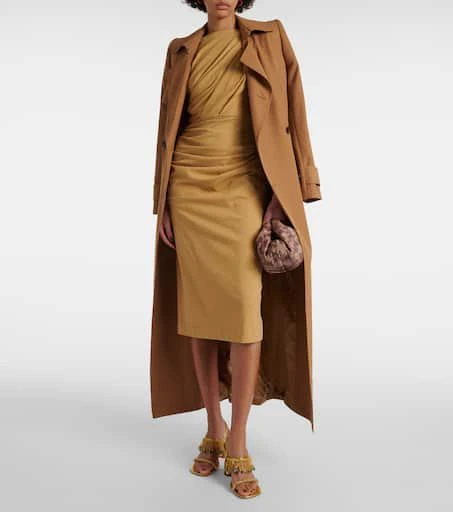 Dries Van Noten Gathered cotton jersey midi dress 2