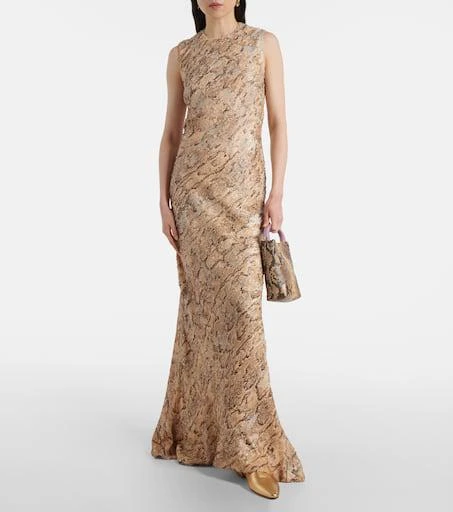 Gianvito Rossi Raja metallic leather mules 3