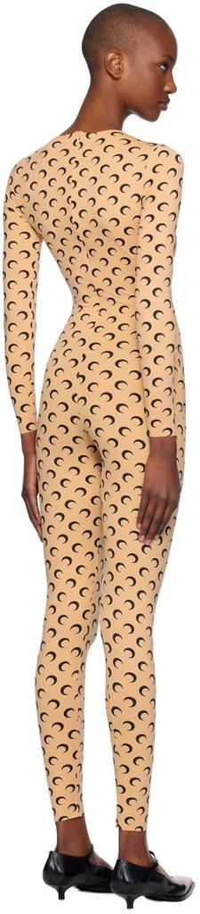 MARINE SERRE Tan All Over Moon Jumpsuit 3