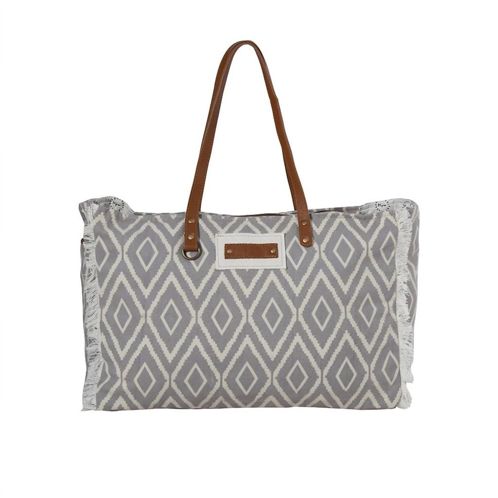 Myra Bags Women's Weekender Tote Bag In Mist Weaver