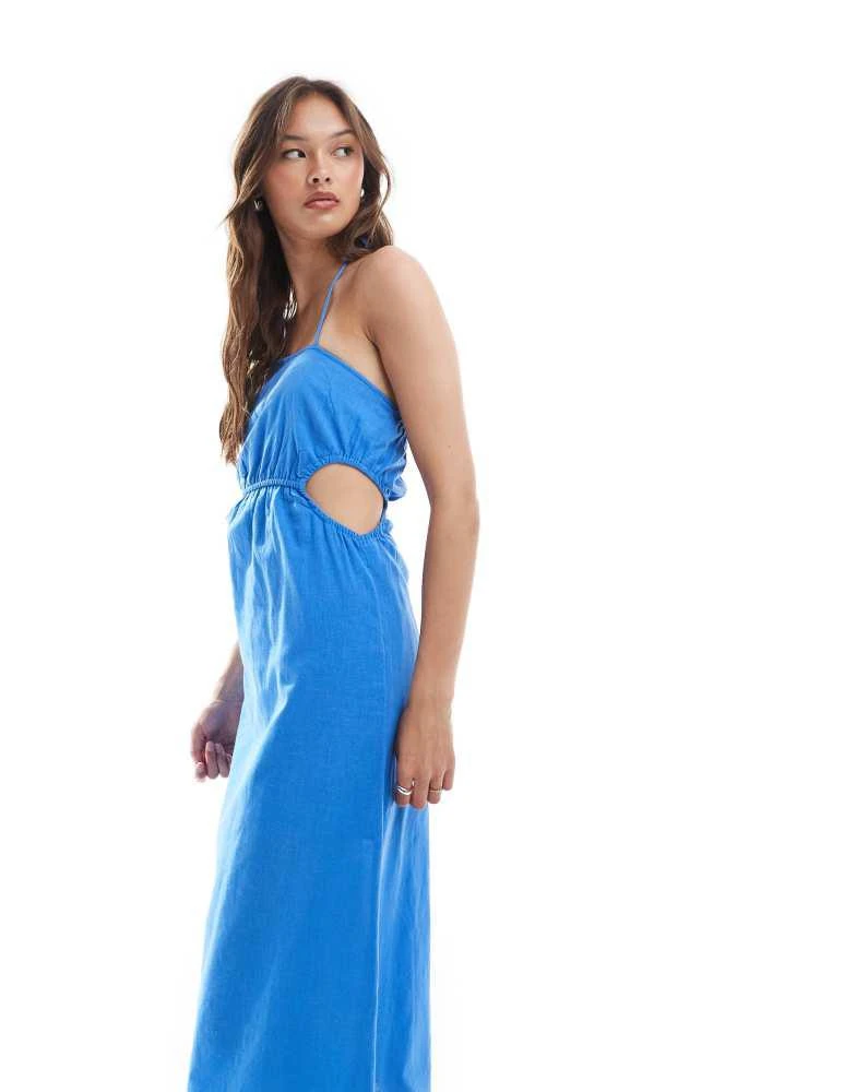 maxi beach vacation dresses Shop Shalom - One-Shoulder Beach Dress in Caviar main image 1