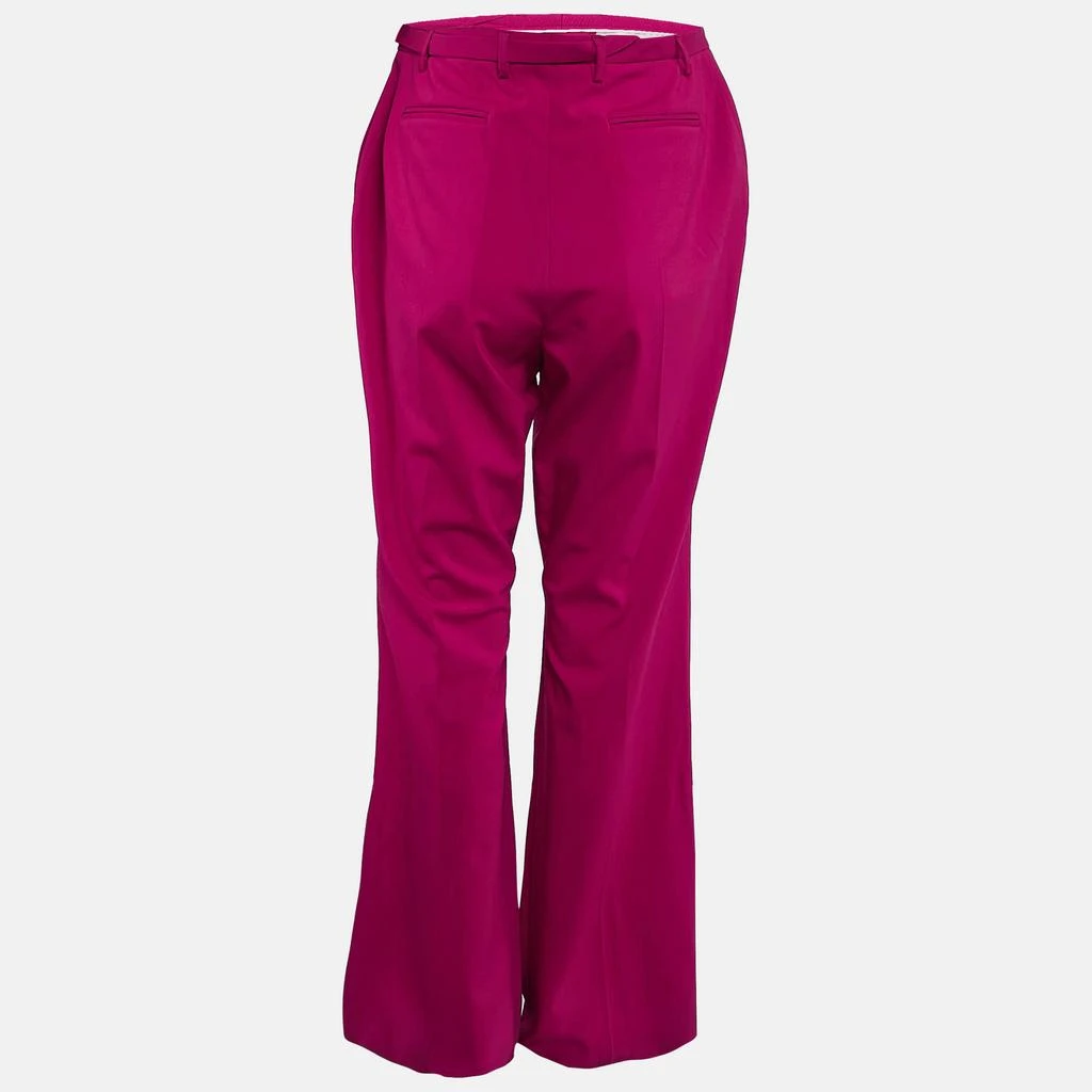 Versace Versace Pink Wool Medusa Detail Belted Trousers XXL 2