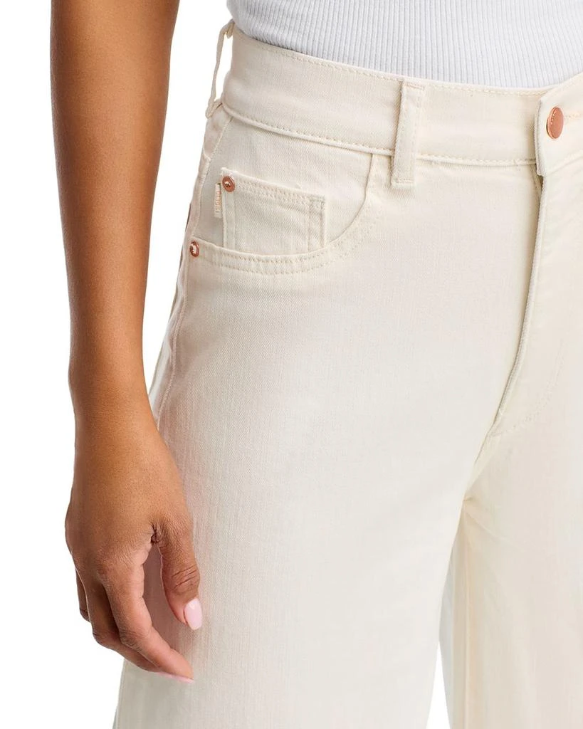 DL1961 Hepburn High Rise Wide Leg Jeans in Eggshell 6