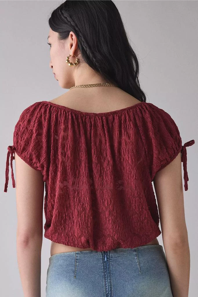 Urban Outfitters UO Chappel Prairie Scoop Neck Cropped Blouse 3