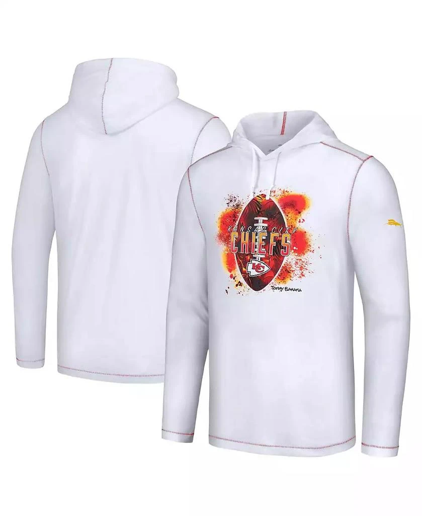 Tommy Bahama Men's White Kansas City Chiefs Graffiti Touchdown Pullover Hoodie 1