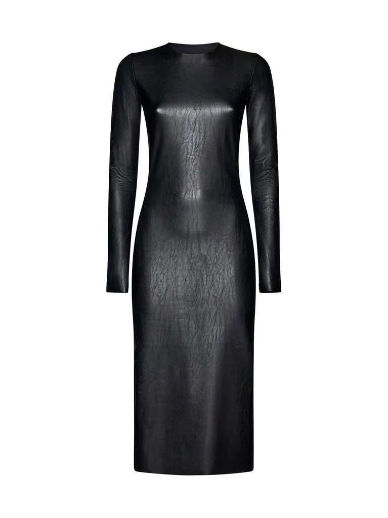 MM6 MM6 Maison Margiela Faux Leather Midi Dress 1