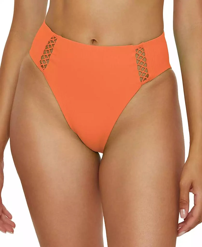 Becca Women's Modern Edge Rib High-Waist Bikini Bottoms 2