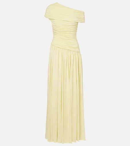 chinese dress ladies Amarantha Pleated Jersey Bustier Off-Shoulder Dress
