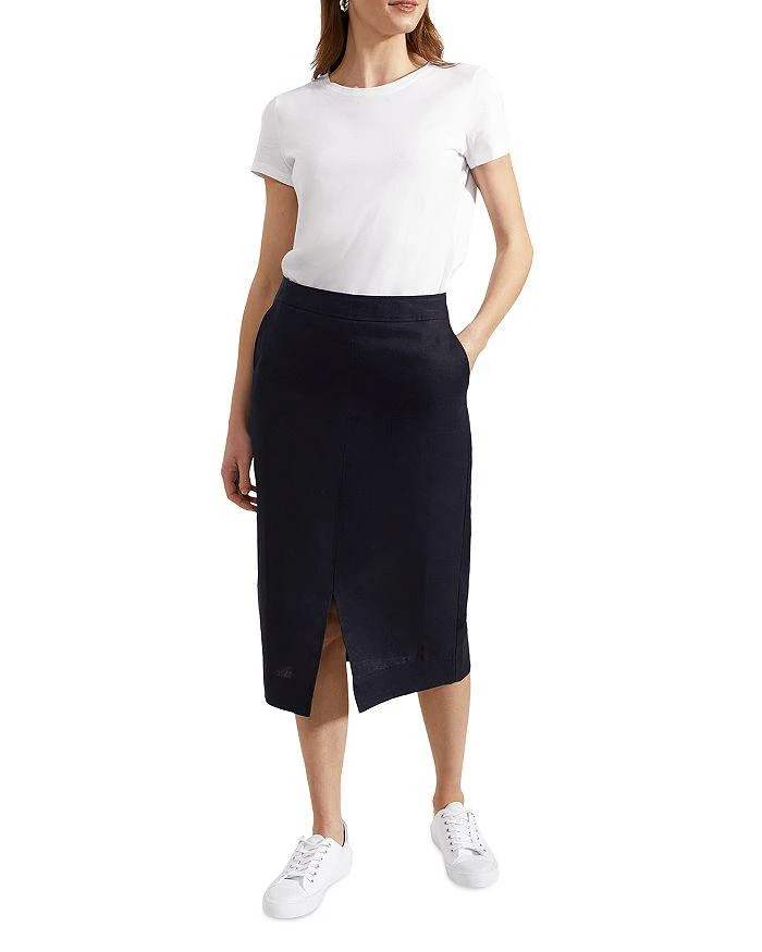HOBBS LONDON Ashleigh Linen Pencil Skirt 6
