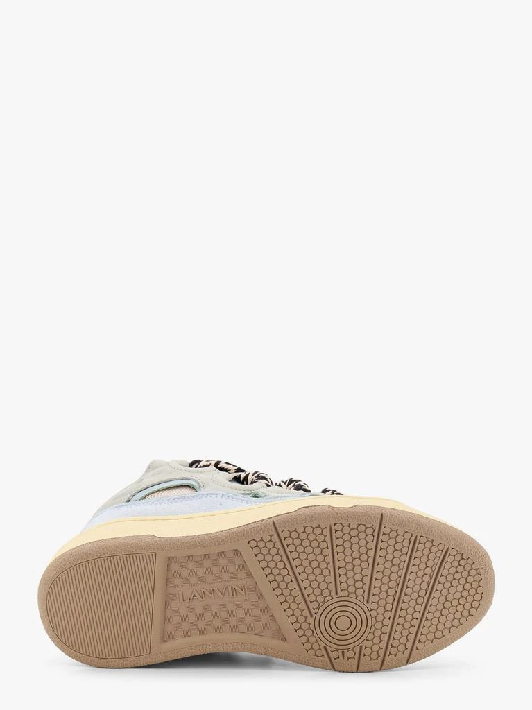 Lanvin Curb leather sneakers with mesh inserts 4