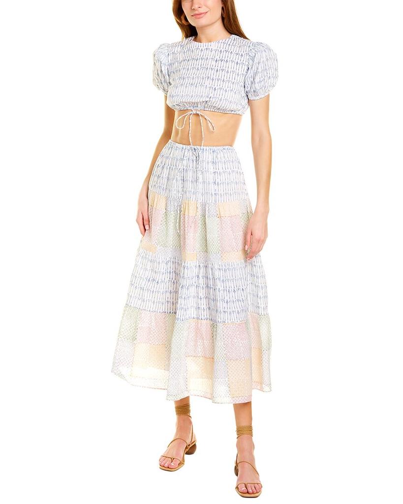 Ash & Eden Ash & Eden 2pc Samba Sleeveless Top & Skirt Set