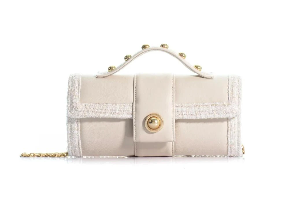 Kooreloo The Amalfi Allongé Leather Bag In Ivory 4