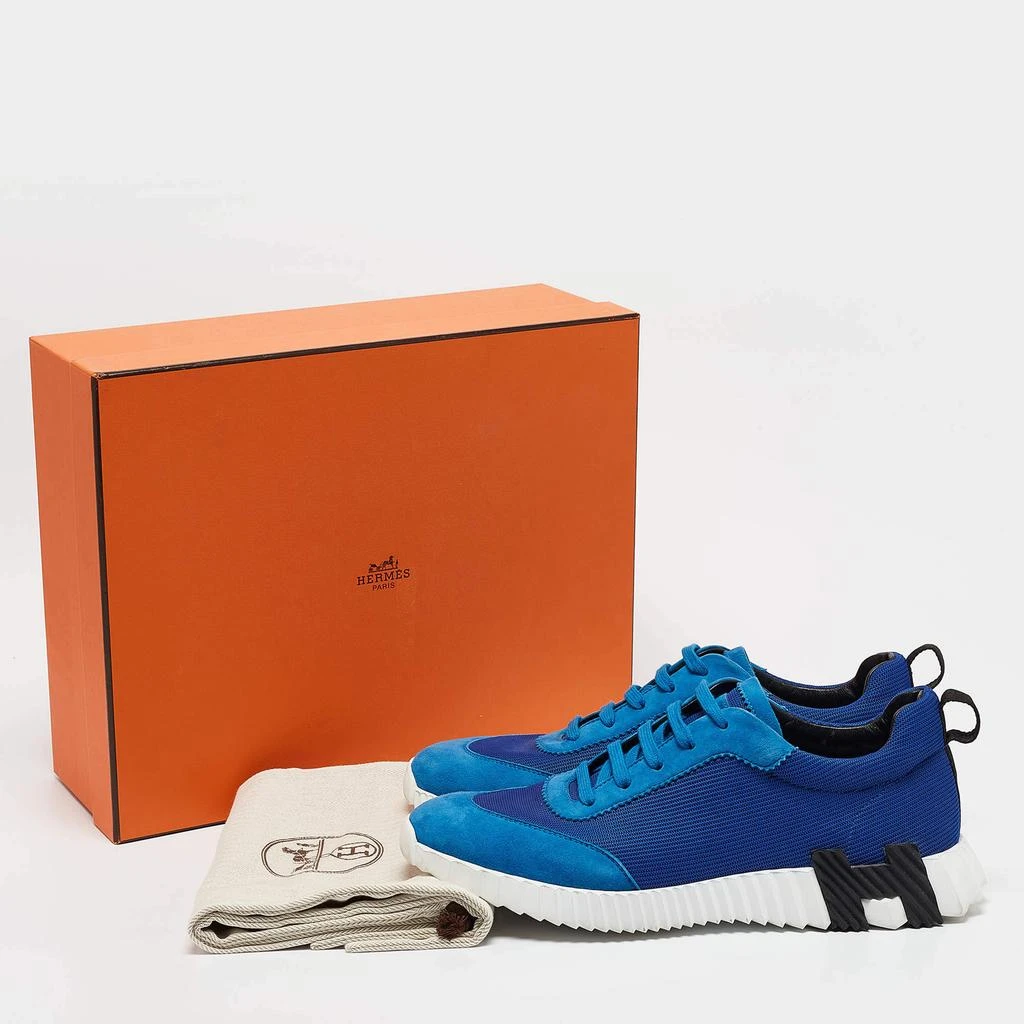 Hermes Hermes Blue Mesh and Suede Bouncing Sneakers Size 43 10