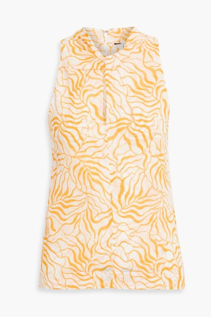 Joie Maraloma twist-front printed cotton-mousseline top 1