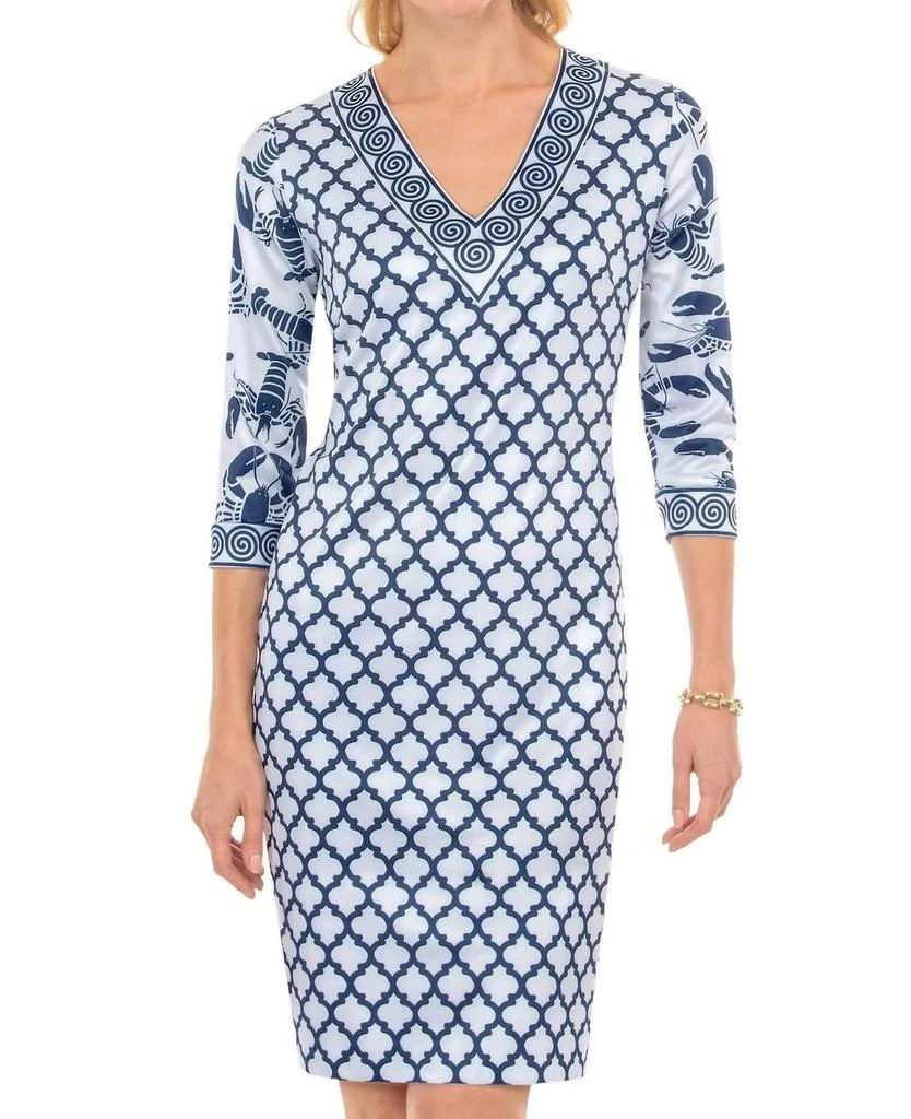 GRETCHEN SCOTT Lobster Soup Dress In Navy 1
