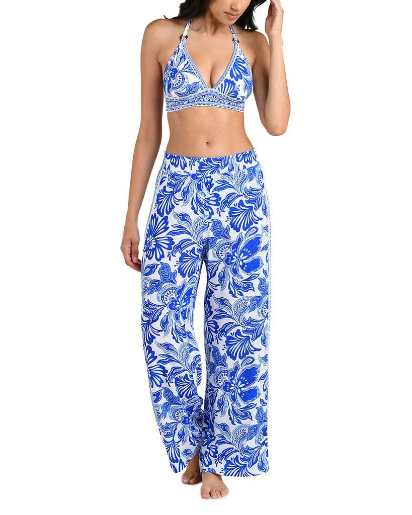 La Blanca Botanical Brocade Wide Leg Swim Cover-Up Pants 6