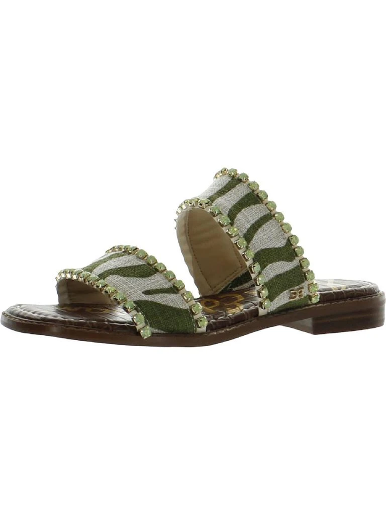 Sam Edelman Hopie Womens Embellished Square Toe Slide Sandals 4