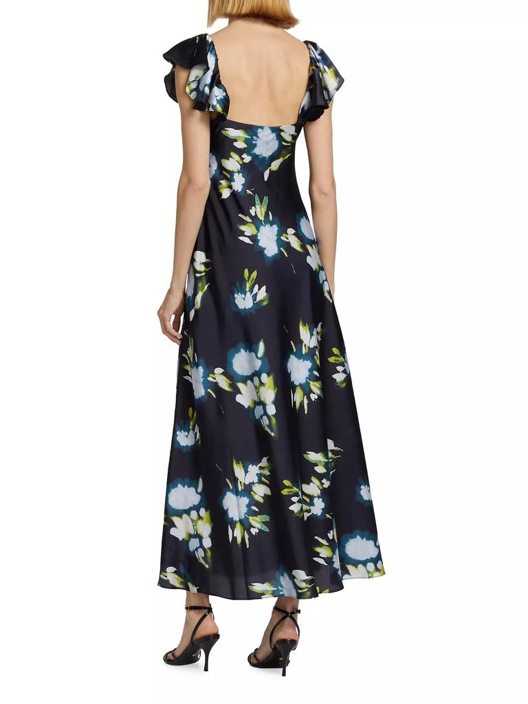 Tanya Taylor Luna Floral Gathered Maxi Dress 5