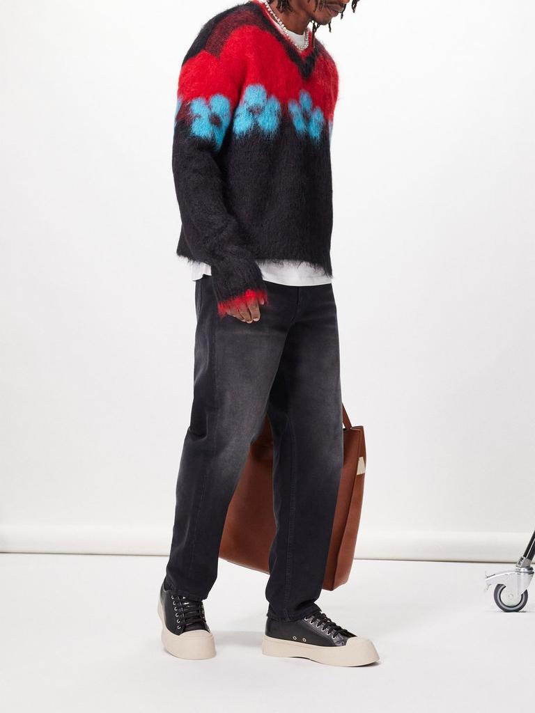 Shop Fuzzy Wuzzy flowers mohair-blend sweater on Sale at