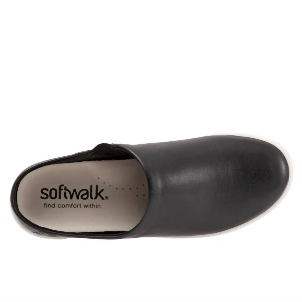 SoftWalk Women’S Auburn Clog Shoes In Black 4