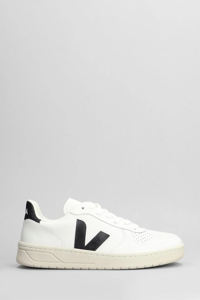 Veja V-10 Sneakers In White Leather 1