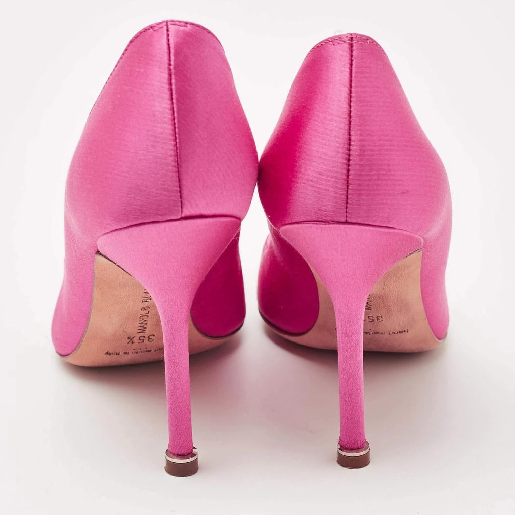 Manolo Blahnik Manolo Blahnik Pink Satin Hangisi Pumps Size 35.5 5