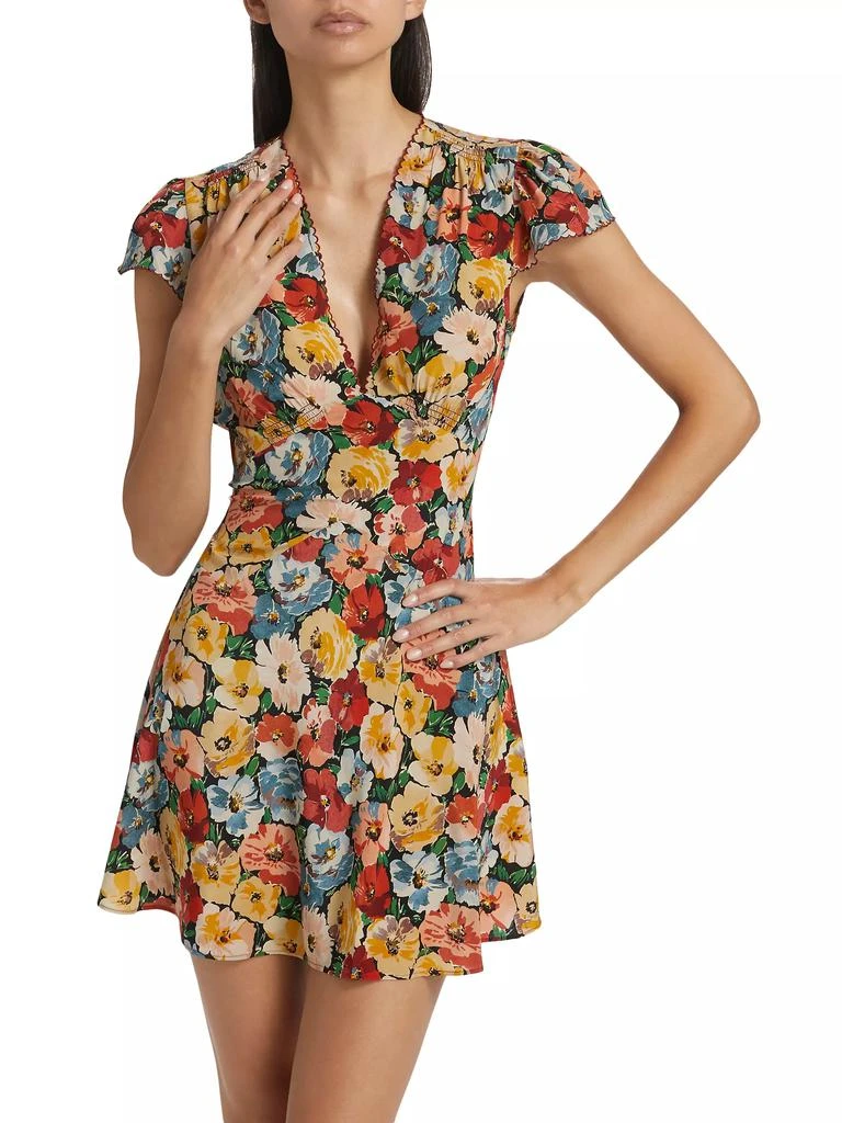DÔEN Dianne Floral Silk Minidress 3