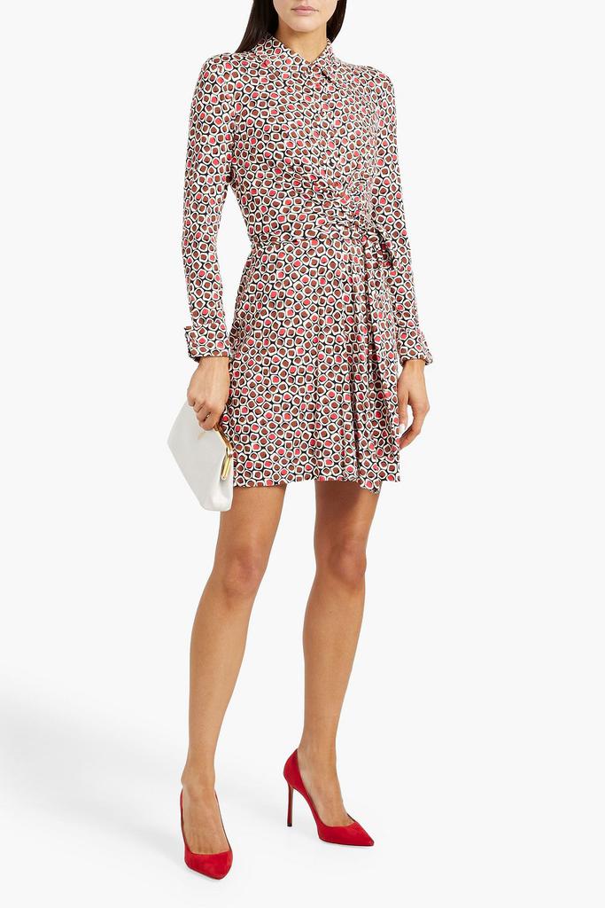 Diane von Furstenberg Didi printed stretch-jersey mini wrap dress