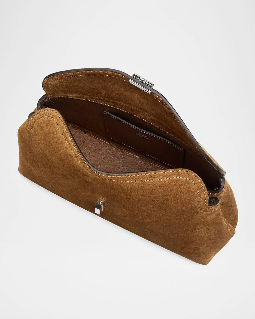 Totême T Lock Suede Clutch Bag 4