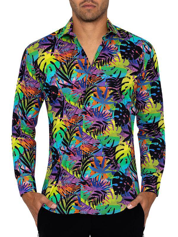 Bertigo David Leaf Print Shirt