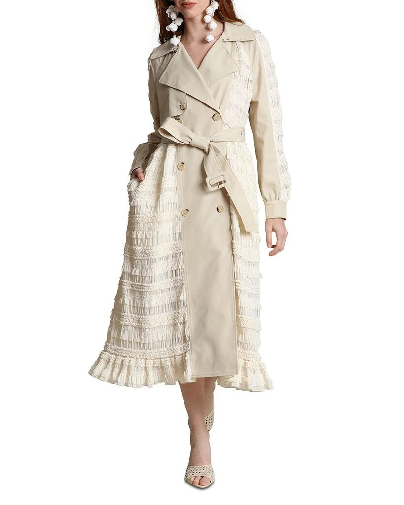 Avec Les Filles Mixed Media Feminine Trench Coat 1
