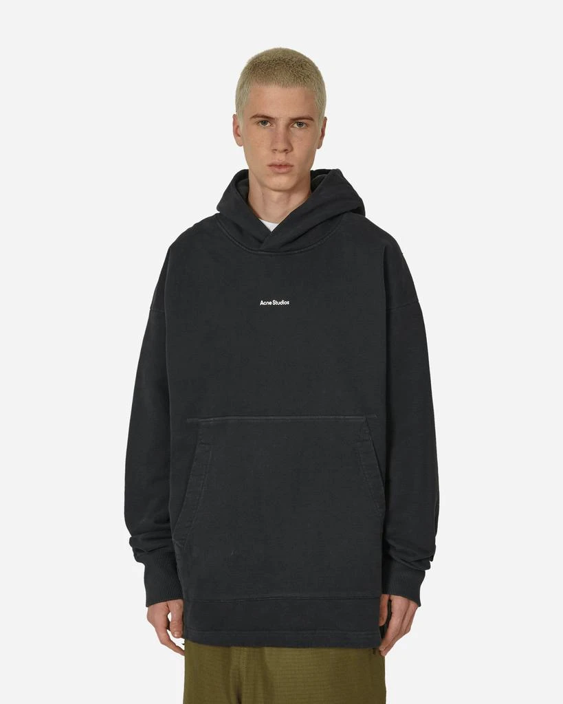 Acne Studios Logo Hooded Sweatshirt Black 1