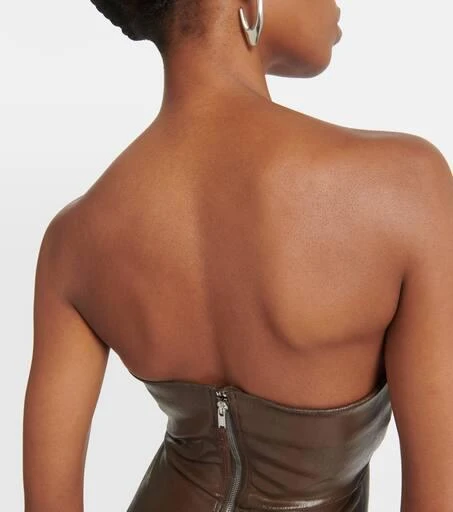 Rick Owens Strapless coated denim gown 7