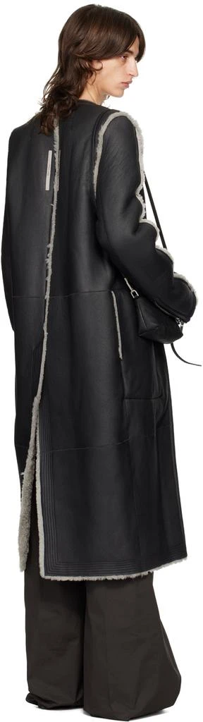 Rick Owens Black & Off-White Porterville Klaus Reversible Shearling Jacket 3