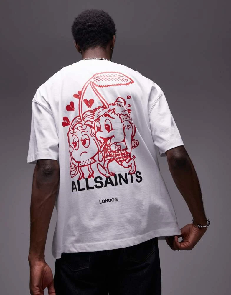 ALL SAINTS AllSaints Breakup back graphic t-shirt in white 1