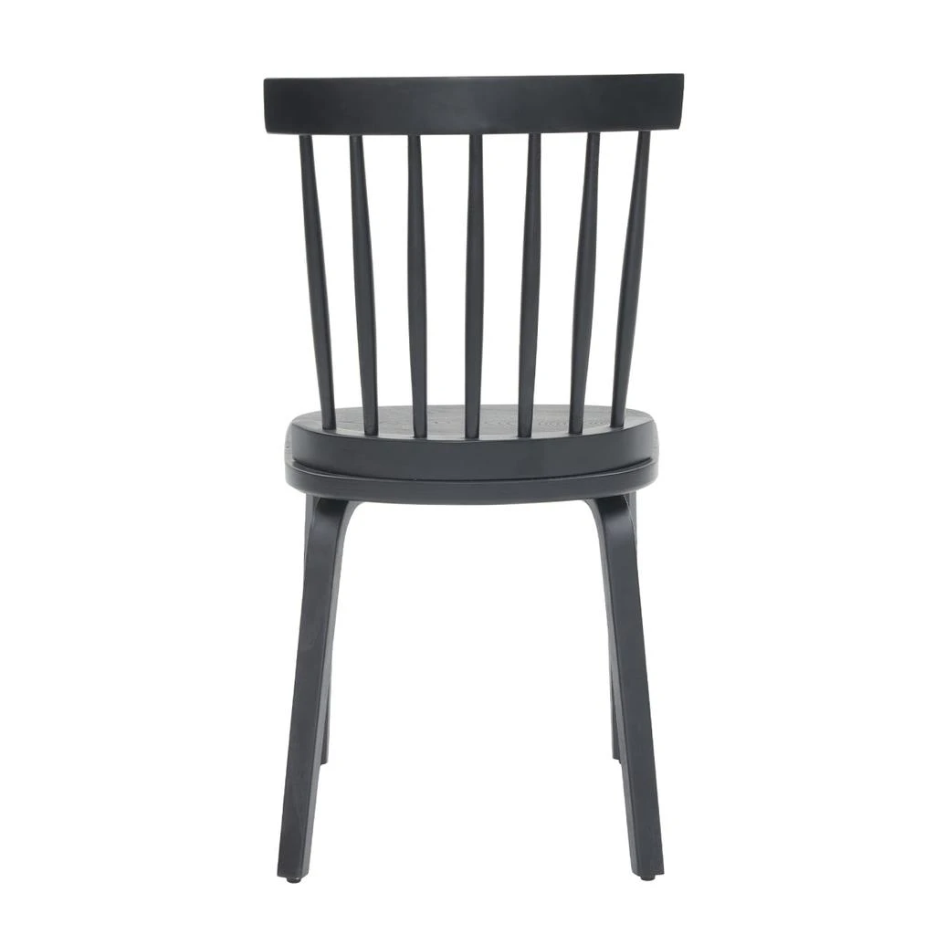 Streamdale Furniture Streamdale Windsor Dining Chairs Set of 2, Wood Farmhouse Spindle Back, Black 6