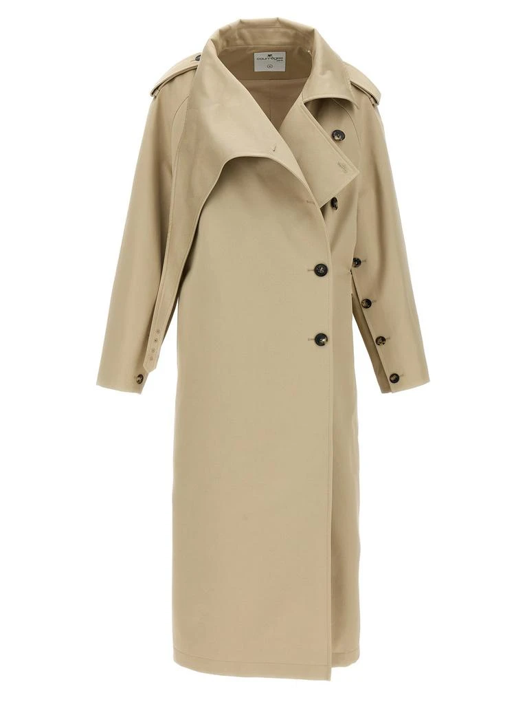 Courrèges Courrèges Button-Up Long Trench Coat 1