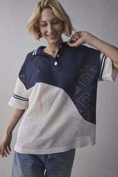 BDG BDG Billie Oversized Lace Polo Shirt