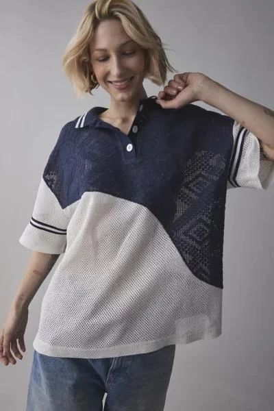 BDG BDG Billie Oversized Lace Polo Shirt 2