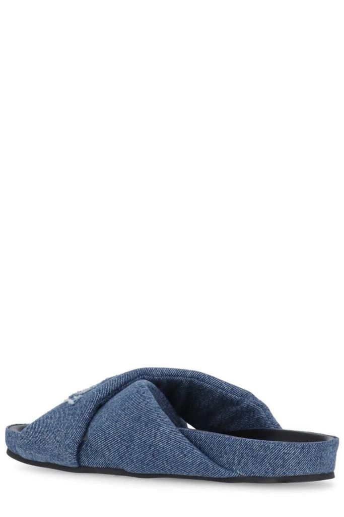 Lanvin Lanvin Crossover Open Toe Denim Slides 3