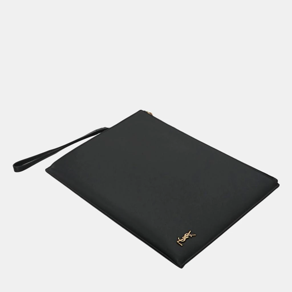 Yves Saint Laurent Saint Laurent Black Monogram Leather Clutch 3