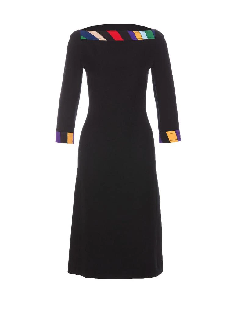 EMILIO PUCCI Emilio Pucci Cady-Texture Boat-Neck Midi Dress 1