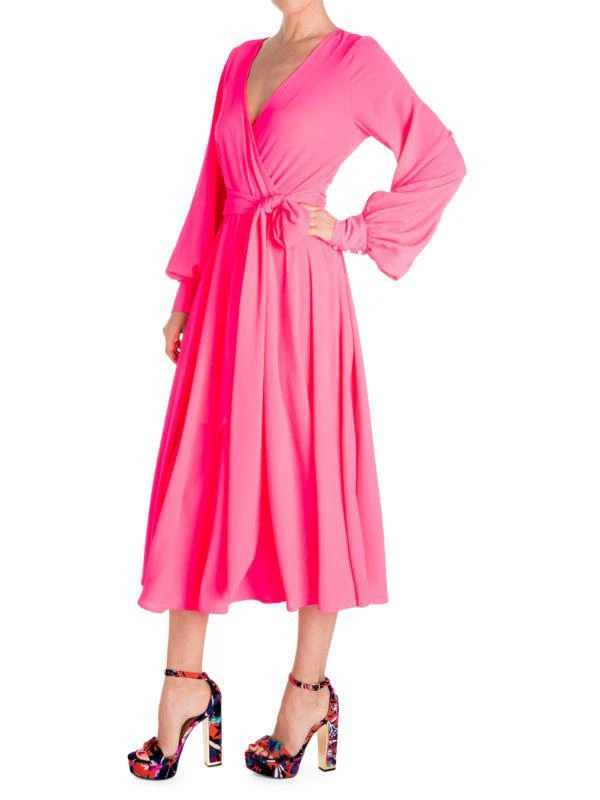 Meghan LA Lilypad Surplice Midi Dress 3