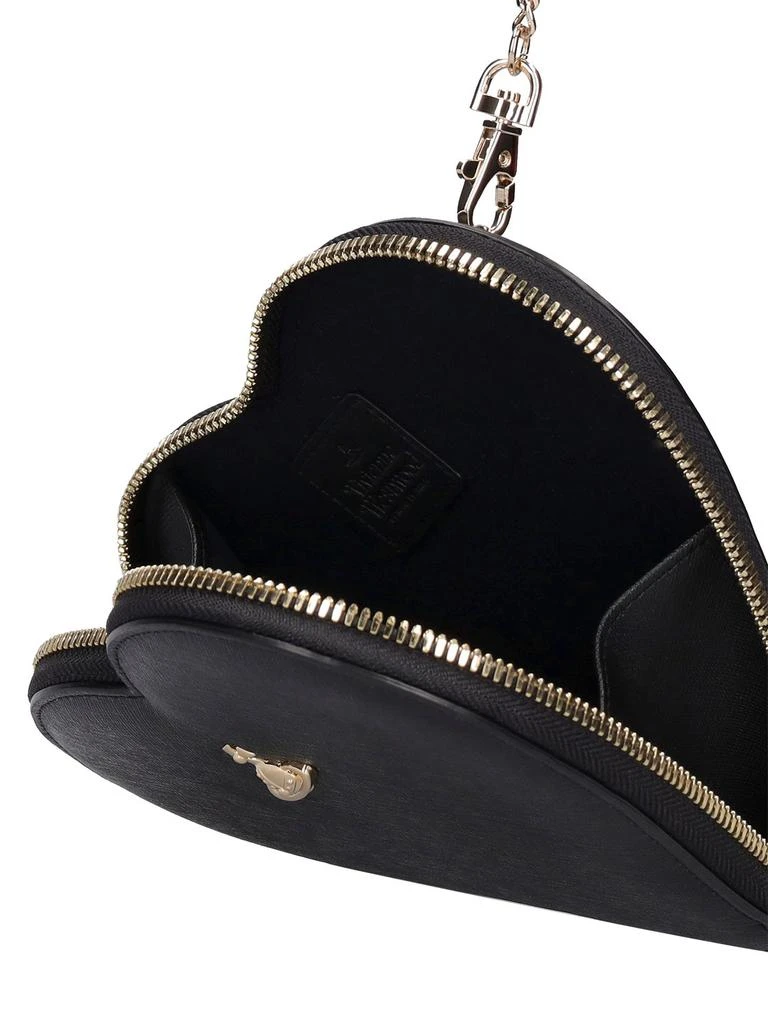 VIVIENNE WESTWOOD New Heart Saffiano Leather Shoulder Bag 5